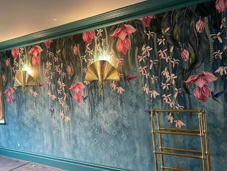 Professional wallpaper hanging by Bourne Decorators