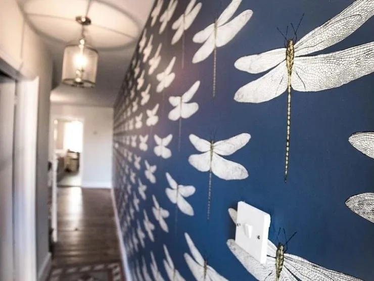 Professional wallpaper hanging by Bourne Decorators